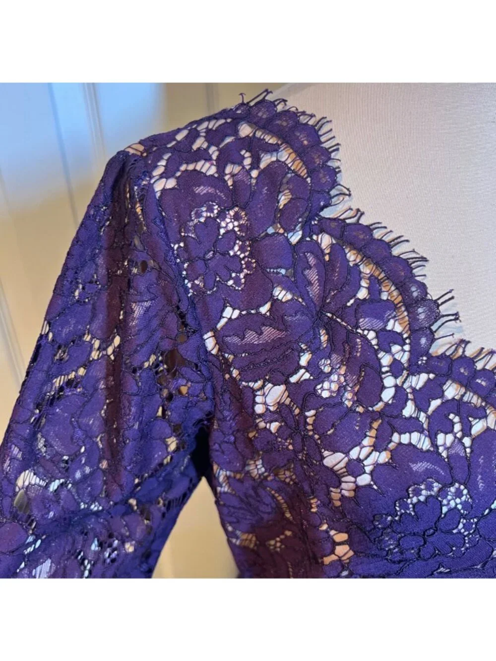 Eliza J Women’s Dress Size 10 Lace Bodice Full Skirt Purple